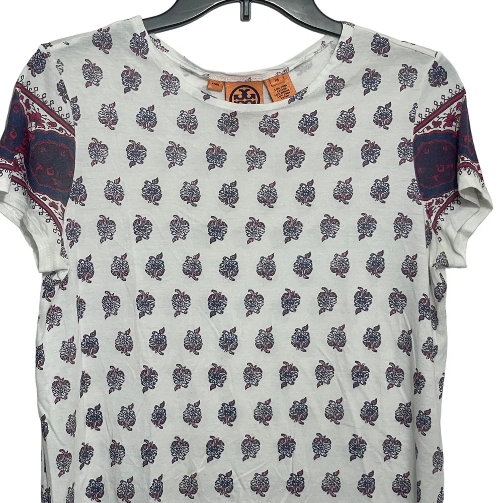 Tory Burch XS White Print‎ Pullover Ladies Top